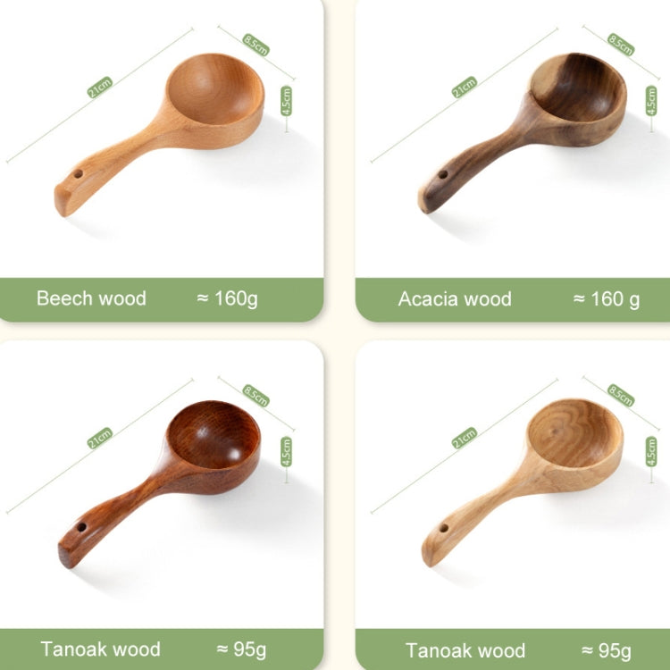 家用木製長柄大湯匙 吃麵湯匙 舀水勺，橡木（舊漆色），橡木（原色），相思木