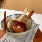 家用木製長柄大湯匙 吃麵湯匙 舀水勺，橡木（舊漆色），橡木（原色），相思木