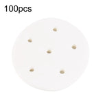 100片食品級一次性圓形不沾蒸籠紙 打孔包子蒸籠墊，7.6cm