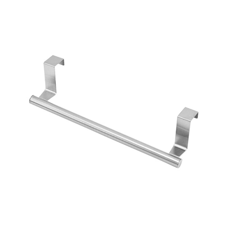 No-Punch Stainless Steel Over Door Towel Rack Cabinet Door Rag Hanging Holder, 23.5cm Silver, 23.5cm Black, 36.5cm Silver, 36.5cm Black, 36.5cm White