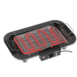 1800W 電烤架家用燒烤架，英國插頭，英國插頭紅色，英國插頭黑色