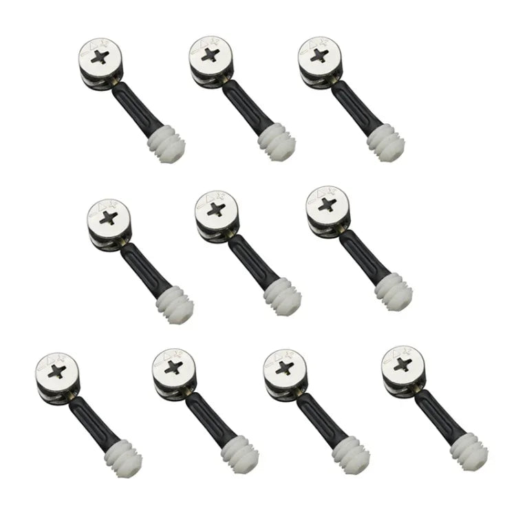 3合1螺絲連接家具連接固定器，衣櫥偏心輪螺母連接緊固件，10件40mm，10件35mm