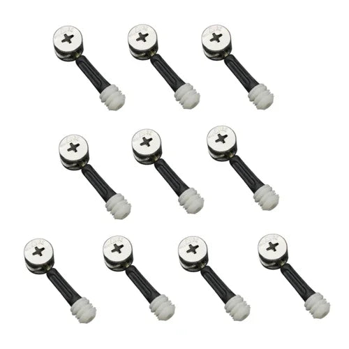 3合1螺絲連接家具連接固定器，衣櫥偏心輪螺母連接緊固件，10件40mm，10件35mm