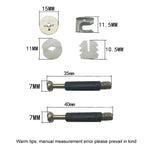 3合1螺絲連接家具連接固定器，衣櫥偏心輪螺母連接緊固件，10件40mm，10件35mm