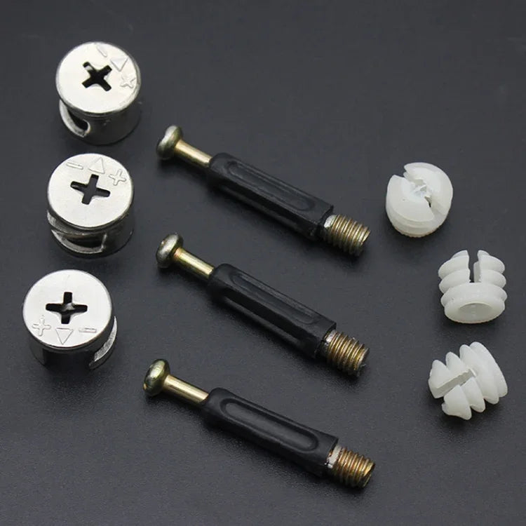 3合1螺絲連接家具連接固定器，衣櫥偏心輪螺母連接緊固件，10件40mm，10件35mm