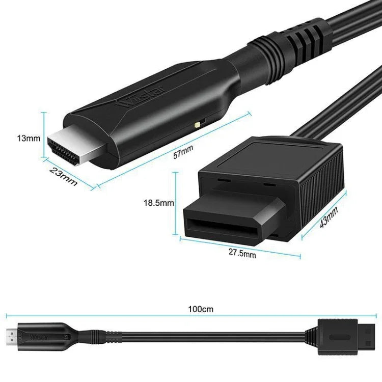 適用於 Nintendo Wii 轉 HDMI 轉接線 1m 1080P 全高清設備，Wii 轉 HDMI