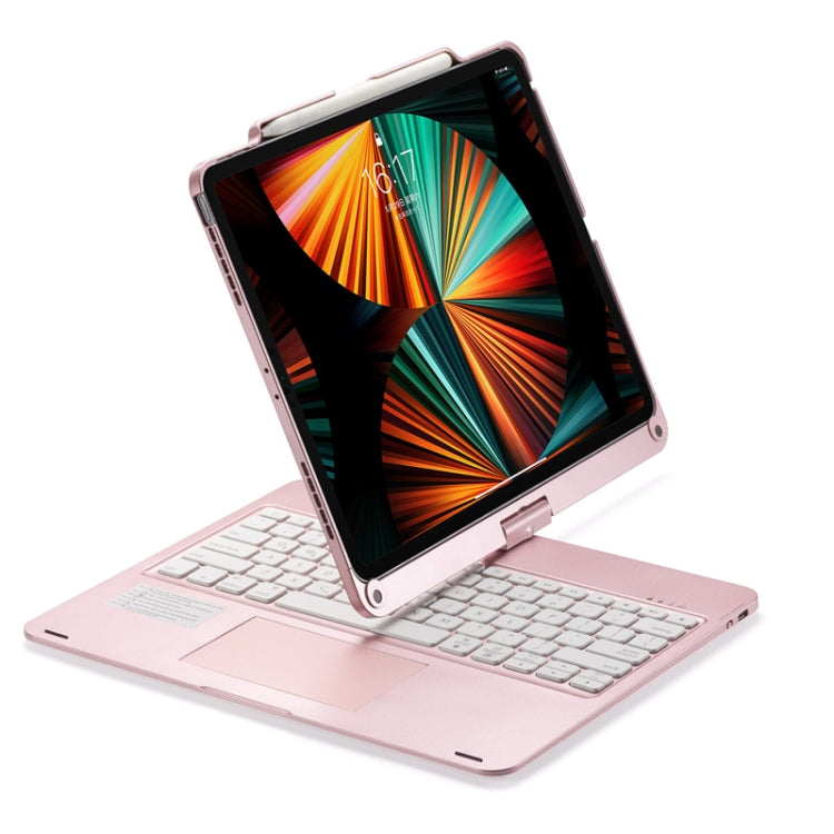 適用於 iPad Pro 12.9 吋 2022/2021/2020/2018 平板藍牙觸控鍵盤帶背光 360 度旋轉，適用於 iPad Pro 12.9 吋