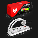 COOLMOON AS360 魔鑽版電腦散熱器 ARGB 水冷燈光一體式 CPU 散熱器, AS360