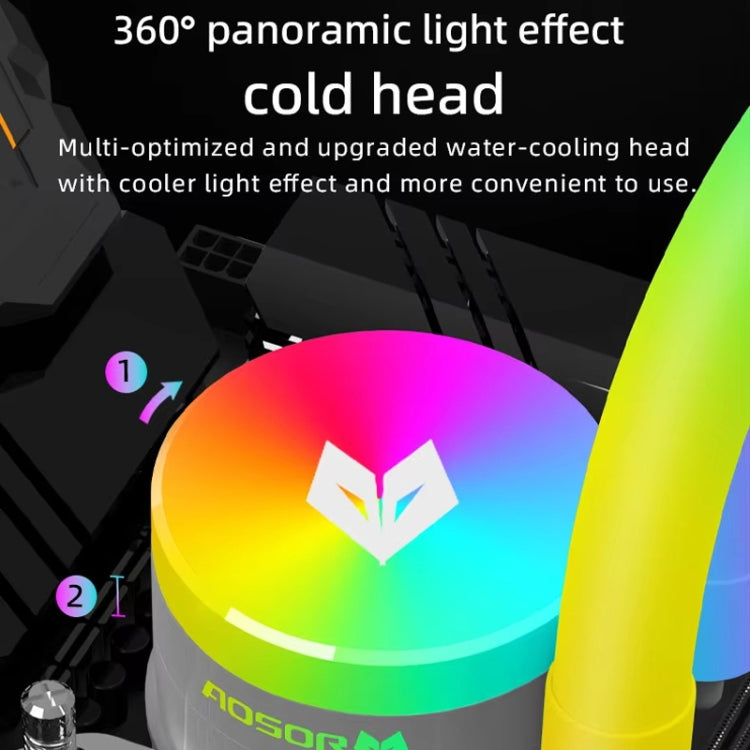 COOLMOON AS360 魔鑽版電腦散熱器 ARGB 水冷燈光一體式 CPU 散熱器, AS360