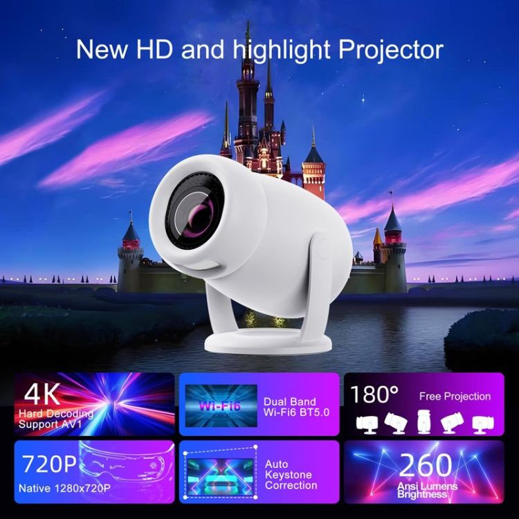 HY400 Android 12.0 系統智慧投影機便攜家庭投影機，美規插頭，歐規插頭，英規插頭，澳規插頭