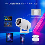 HY400 Android 12.0 系統智慧投影機便攜家庭投影機，美規插頭，歐規插頭，英規插頭，澳規插頭