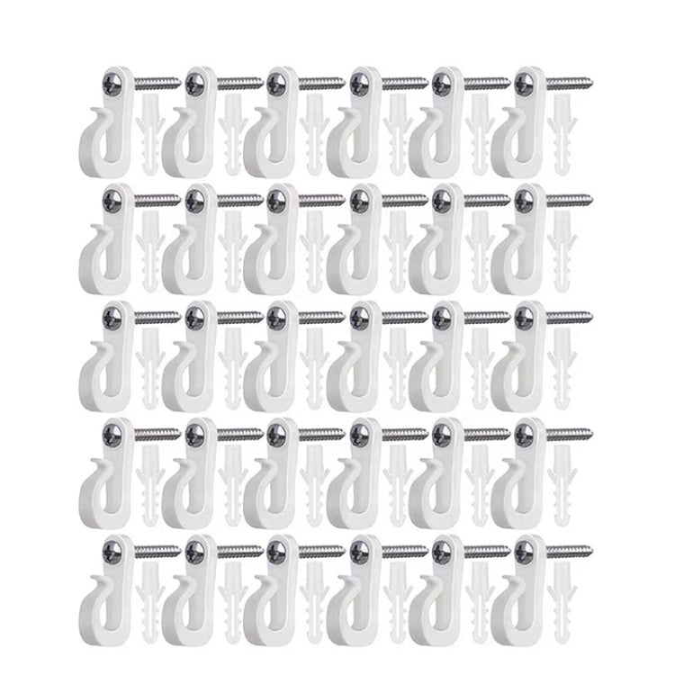 節日燈掛鉤帶十字螺絲用於電線和LED燈，10個/盒，20個/盒，30個/盒，45個/盒