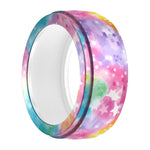 適用於 Samsung Galaxy Ring / Oura Ring 矽膠彈性印花保護套，防刮保護殼，S，M