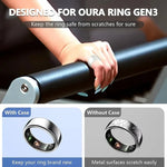 適用於 Samsung Galaxy Ring / Oura Ring 矽膠純色保護套，防刮保護殼，S