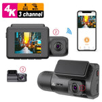 M700A三通道車載記錄器4K UHD前+1080P內+2K後+GPS+WiFi行車記錄器，M700A