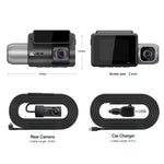 M700A三通道車載記錄器4K UHD前+1080P內+2K後+GPS+WiFi行車記錄器，M700A