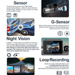 M700A三通道車載記錄器4K UHD前+1080P內+2K後+GPS+WiFi行車記錄器，M700A
