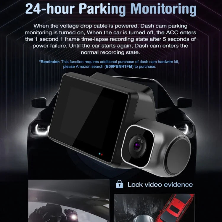 M700A三通道車載記錄器4K UHD前+1080P內+2K後+GPS+WiFi行車記錄器，M700A