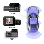 M700A三通道車載記錄器4K UHD前+1080P內+2K後+GPS+WiFi行車記錄器，M700A