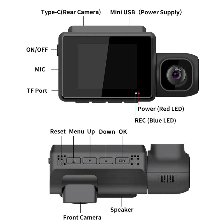 M700A三通道車載記錄器4K UHD前+1080P內+2K後+GPS+WiFi行車記錄器，M700A