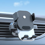 Car Suction Cup Dashboard Automatic Lock Mobile Phone Holder, Glossy Telescopic Base, Glossy Waterfall Base, Brushed Telescopic Base, Brushed Waterfall Base, Black Air Outlet, Orange Air Outlet, Black Telescopic, Orange Telescopic, Black Waterfall     ...