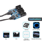 主機板 9針 USB2.0 1 進 4 延長線 帶晶片 支援多介面共用, 1 進 4