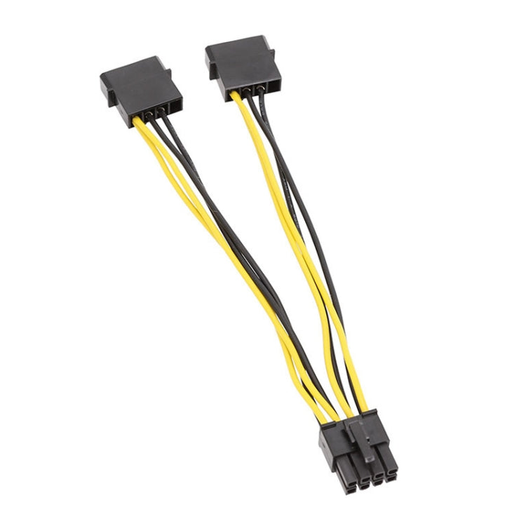 IDE 電源 雙大 4針 轉 EPS 8針 CPU 電源線, 15cm, 20cm