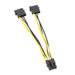 IDE 電源 雙大 4針 轉 EPS 8針 CPU 電源線, 15cm, 20cm