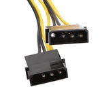 IDE 電源 雙大 4針 轉 EPS 8針 CPU 電源線, 15cm, 20cm