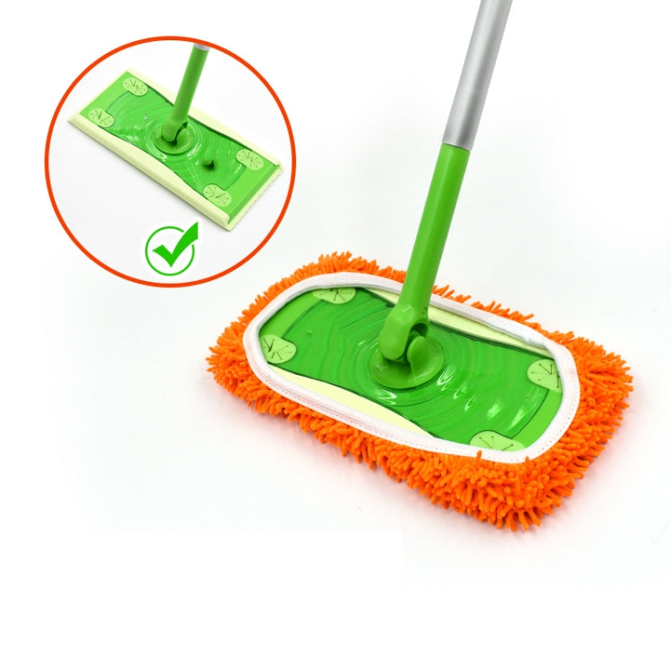 適用於Swiffer Sweeper及其他10英寸平拖把替換墊，2片毛巾布，珊瑚絨灰色，珊瑚絨綠色，條紋灰色，雪尼爾綠色，雪尼爾橙色，雪尼爾灰色