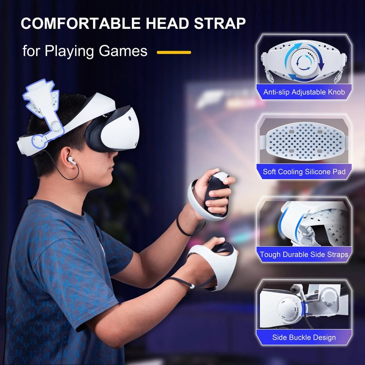 DEVASO PlayStation VR 2 精英頭帶防滑舒適減重頭帶，適用 PlayStation VR 2 ABS