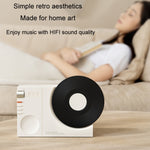復古時鐘藍牙喇叭旋轉膠片無線低音炮HiFi音響