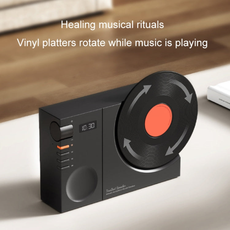 復古時鐘藍牙喇叭旋轉膠片無線低音炮HiFi音響