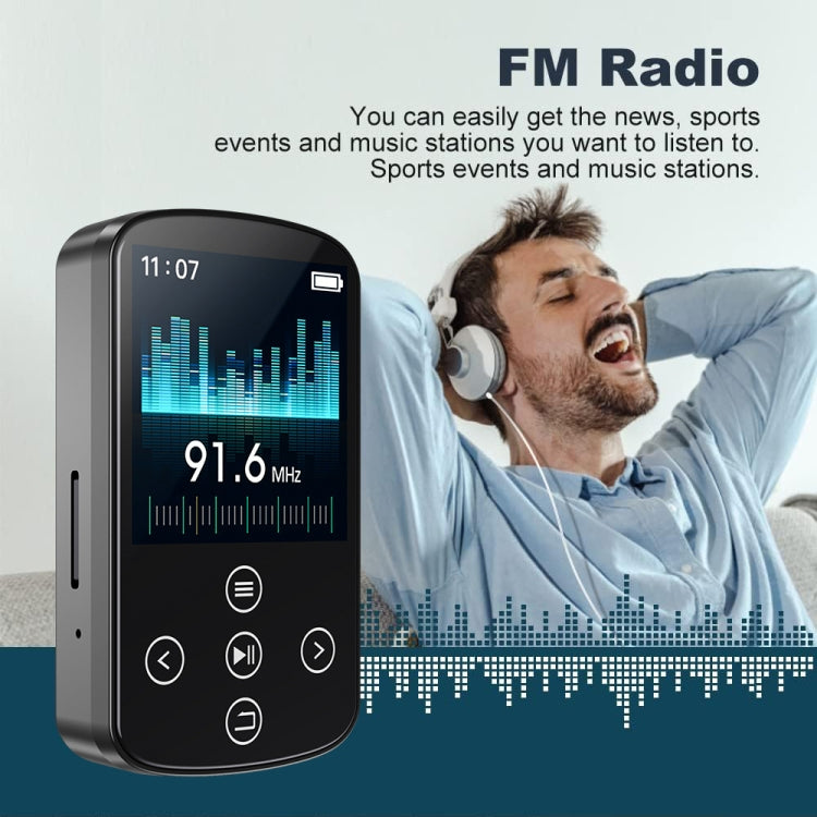 MP3藍牙音樂播放器 HIFI運動夾式觸控螢幕MP4，無TF卡，8GB，16GB，32GB，64GB，128GB