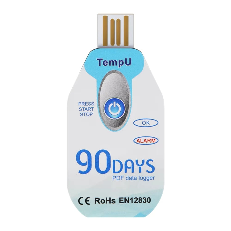 TempU一次性溫度記錄器 用於冷鏈運輸車輛，30天，60天，90天