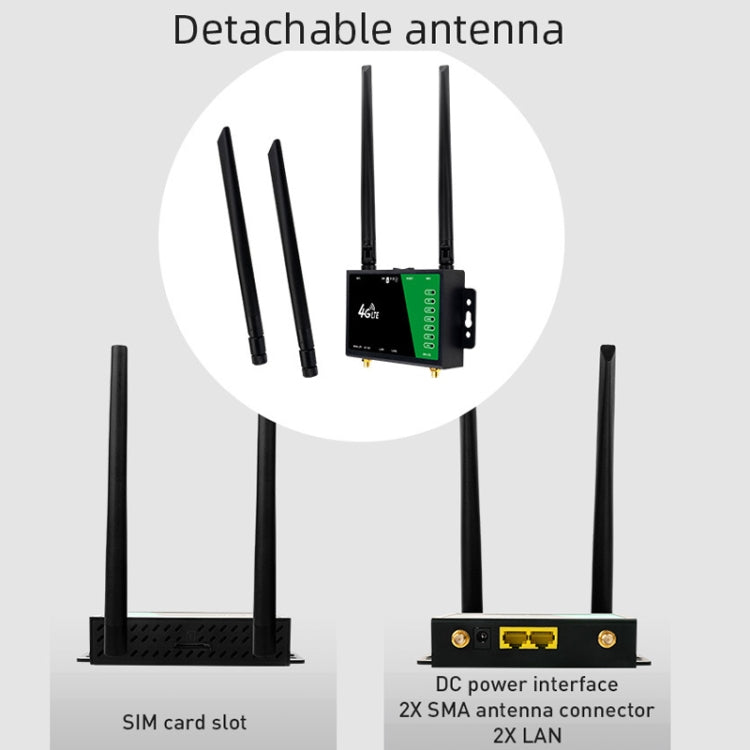 4G 無線插入式路由器可拆卸延伸天線 LTE 監控網絡 WiFi 熱點，歐規插頭，LT210B