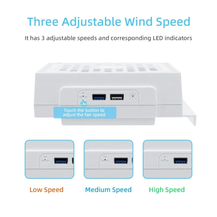 適用於 XBOX Series S 主機側置散熱風扇 RGB 彩色燈散熱器，適用於 XBOX Series S