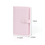 108件多功能3英寸照片票據信用卡收納冊，薄荷綠，鳶尾紫，淺櫻桃粉，繡球藍，茉莉白，黑荔枝紋，棕荔枝紋