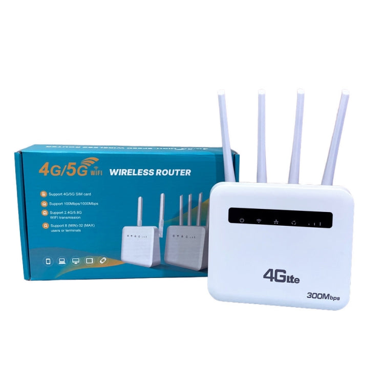4G CPE WiFi6 插入式無線路由器雙埠無線熱點，歐規插頭，適用於歐洲/亞洲/非洲