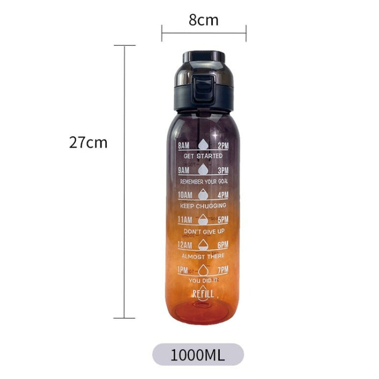 1000ml 大容量水果味水壺 含7色環吸管飲水杯 Tritan 風味水杯