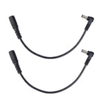 2入 DC 5.5 x 2.1mm 直頭轉彎頭轉接線 公對母 電源延長線, B1-2