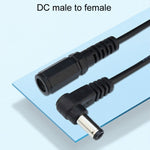 2入 DC 5.5 x 2.1mm 直頭轉彎頭轉接線 公對母 電源延長線, B1-2