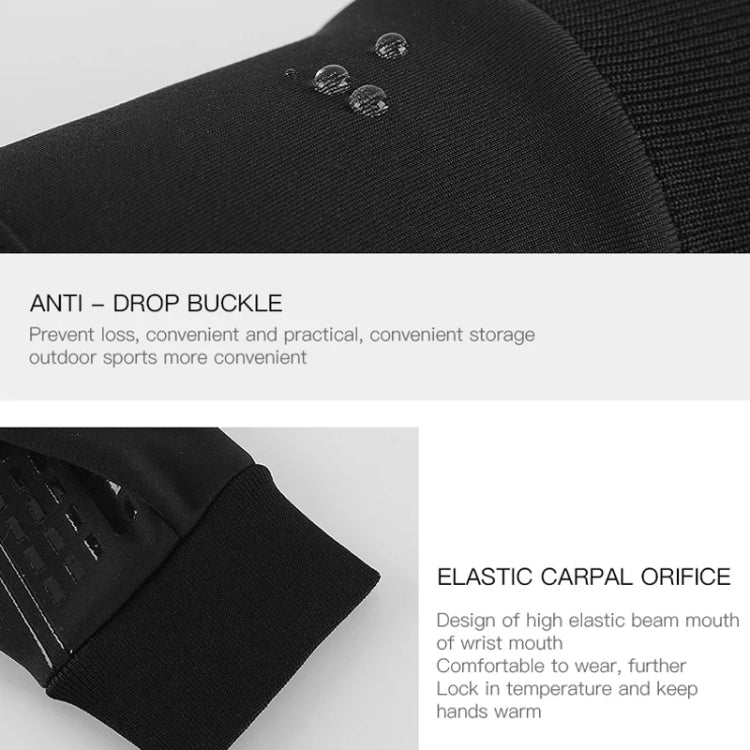 Kyncilor Waterproof Cycling Warm Gloves Two-finger Touch Screen Ultra-soft Velvet Outdoor Gloves, M, L, XL