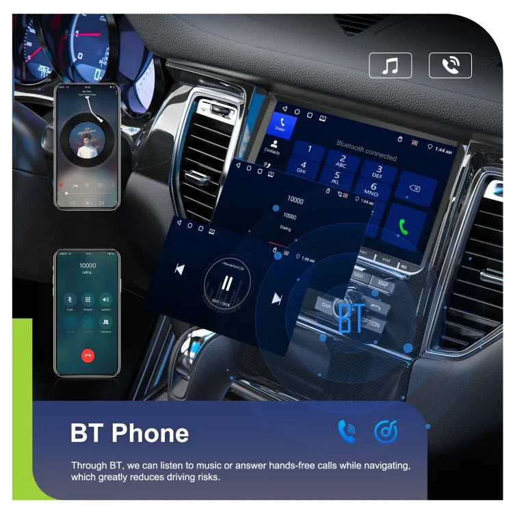 For Volkswagen 4+64G Multimedia Player Android 13 System, 7-inch, 9-inch
