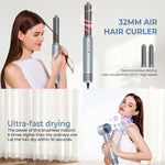 5合1熱風梳自動捲髮負離子吹風機，灰色歐規插頭，灰色英規插頭，灰色美規插頭，藍金美規插頭，黑金歐規插頭，黑金英規插頭