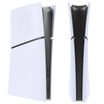 適用於 PS5 Slim 替換面板外殼可拆卸保護殼，光碟版黑色，數位版黑色，光碟版白色，數位版白色，光碟版灰色，數位版灰色