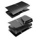 適用於 PS5 Slim 替換面板外殼可拆卸保護殼，光碟版黑色，數位版黑色，光碟版白色，數位版白色，光碟版灰色，數位版灰色