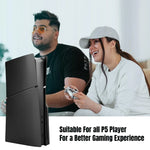 適用於 PS5 Slim 替換面板外殼可拆卸保護殼，光碟版黑色，數位版黑色，光碟版白色，數位版白色，光碟版灰色，數位版灰色