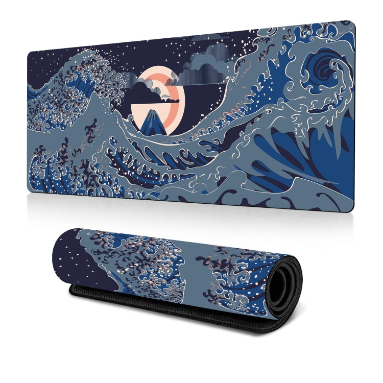 大浪遊戲滑鼠墊防滑橡膠桌墊，300x600x2mm，300x700x3mm，300x800x2mm，300x800x3mm，400x900x2mm，400x900x3mm