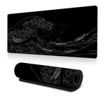 大浪遊戲滑鼠墊防滑橡膠桌墊，300x600x2mm，300x700x3mm，300x800x2mm，300x800x3mm，400x900x2mm，400x900x3mm